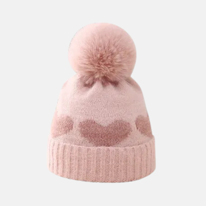 Beanie Sweet Heart para Niñas (5 - 9 años) 50cm a 55 cm | Rosado