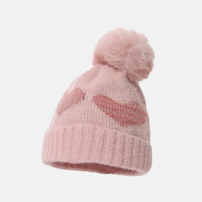 Beanie Sweet Heart para Niñas (5 - 9 años) 50cm a 55 cm | Rosado