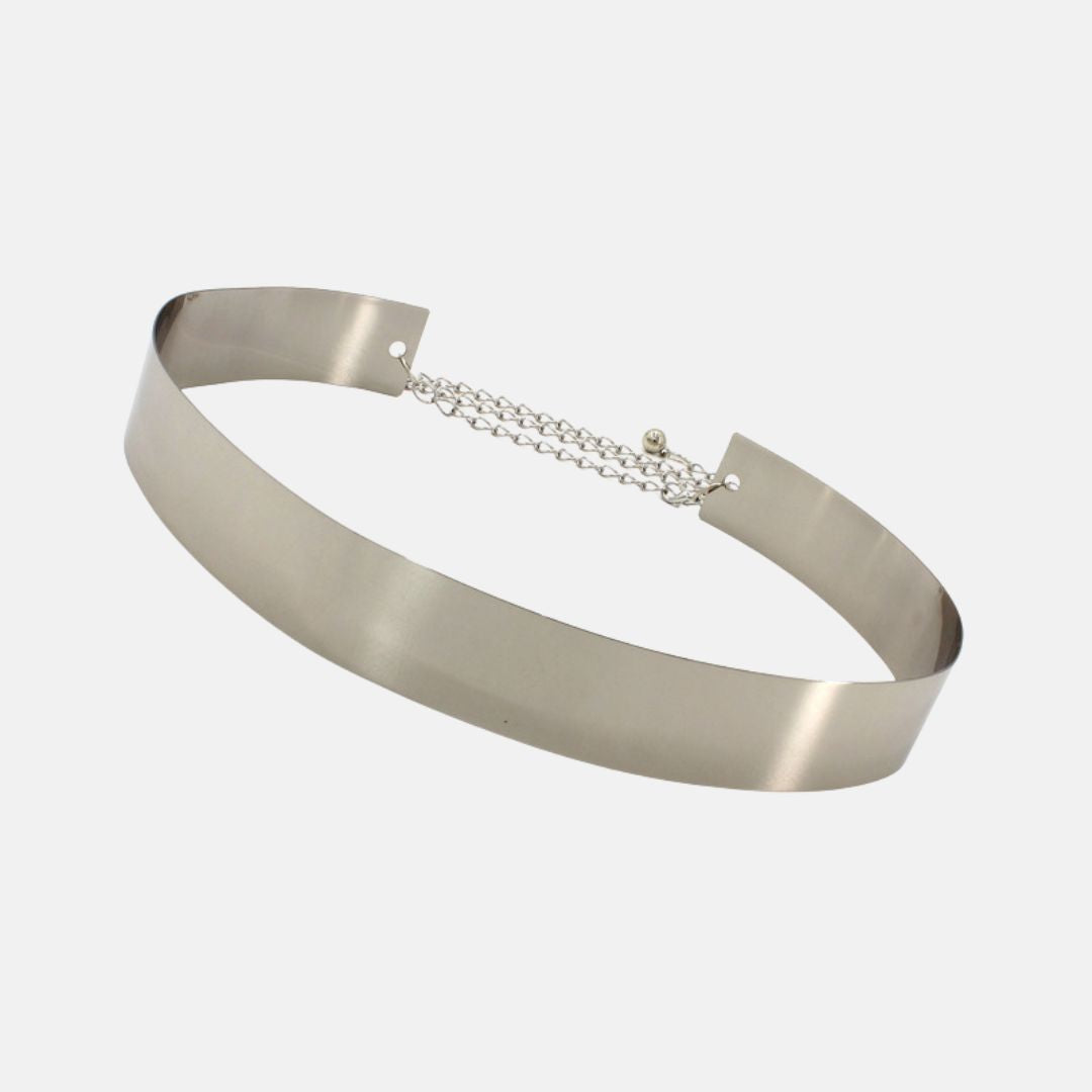 Cinturón Ramsey Circular Grueso Metálico plateado mujer
