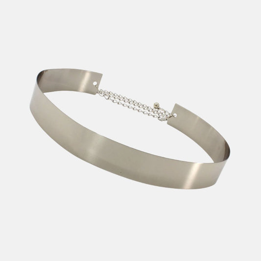 Cinturón Ramsey Circular Grueso Metálico plateado mujer