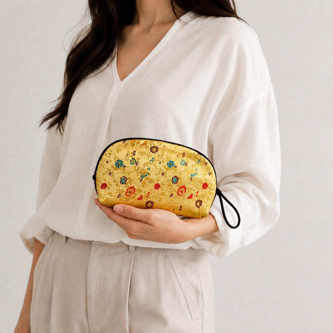 Bolso de Mano 3 en 1 Grecia floreado