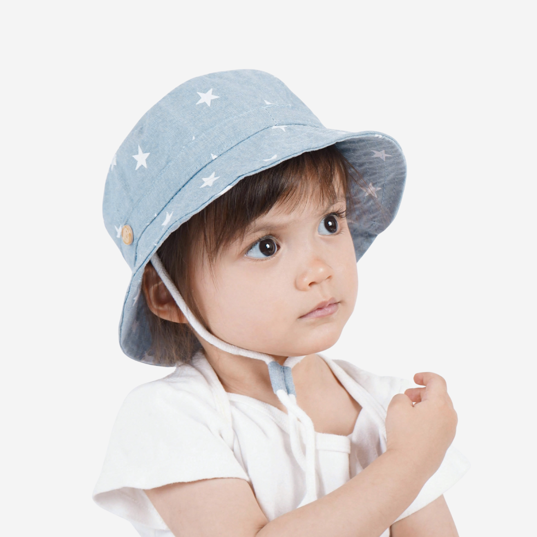 Bucket hat Mercurio Celeste 52cm: Gorro para niños de 2 a 5 años