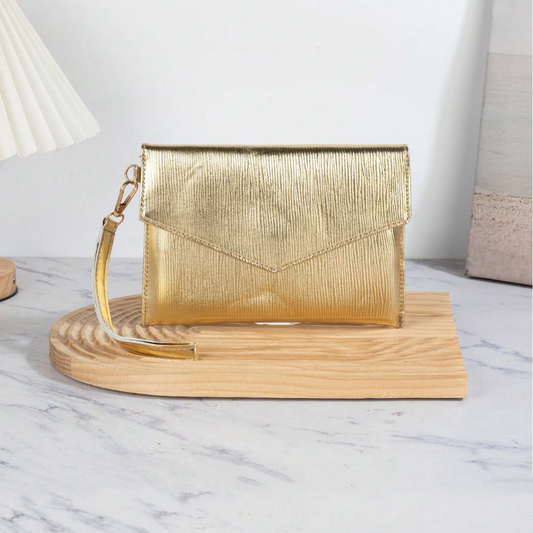 Bolso de mano Clutch Dorado Lumiere