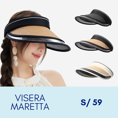 Visera Maretta para mujer con protección solar