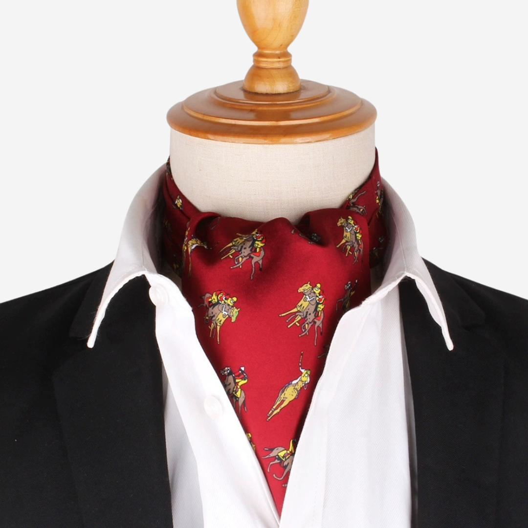 Bufanda Corbata Rider de seda para hombre - Rojo