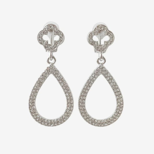 Aretes a presión plateados Lunet