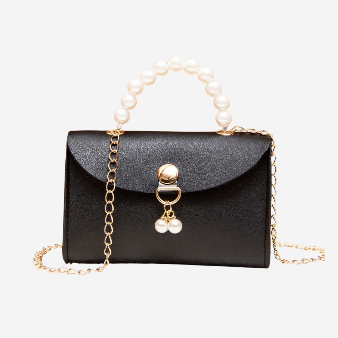 Cartera Casual de cuerina con perlas Mina