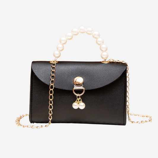Cartera Casual de cuerina con perlas Mina