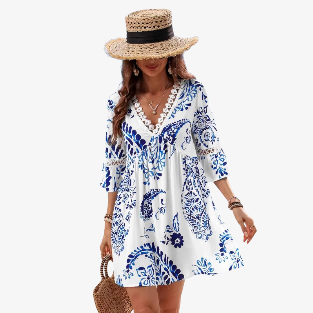 Vestido Lunaris paisley azul – Talla M/L