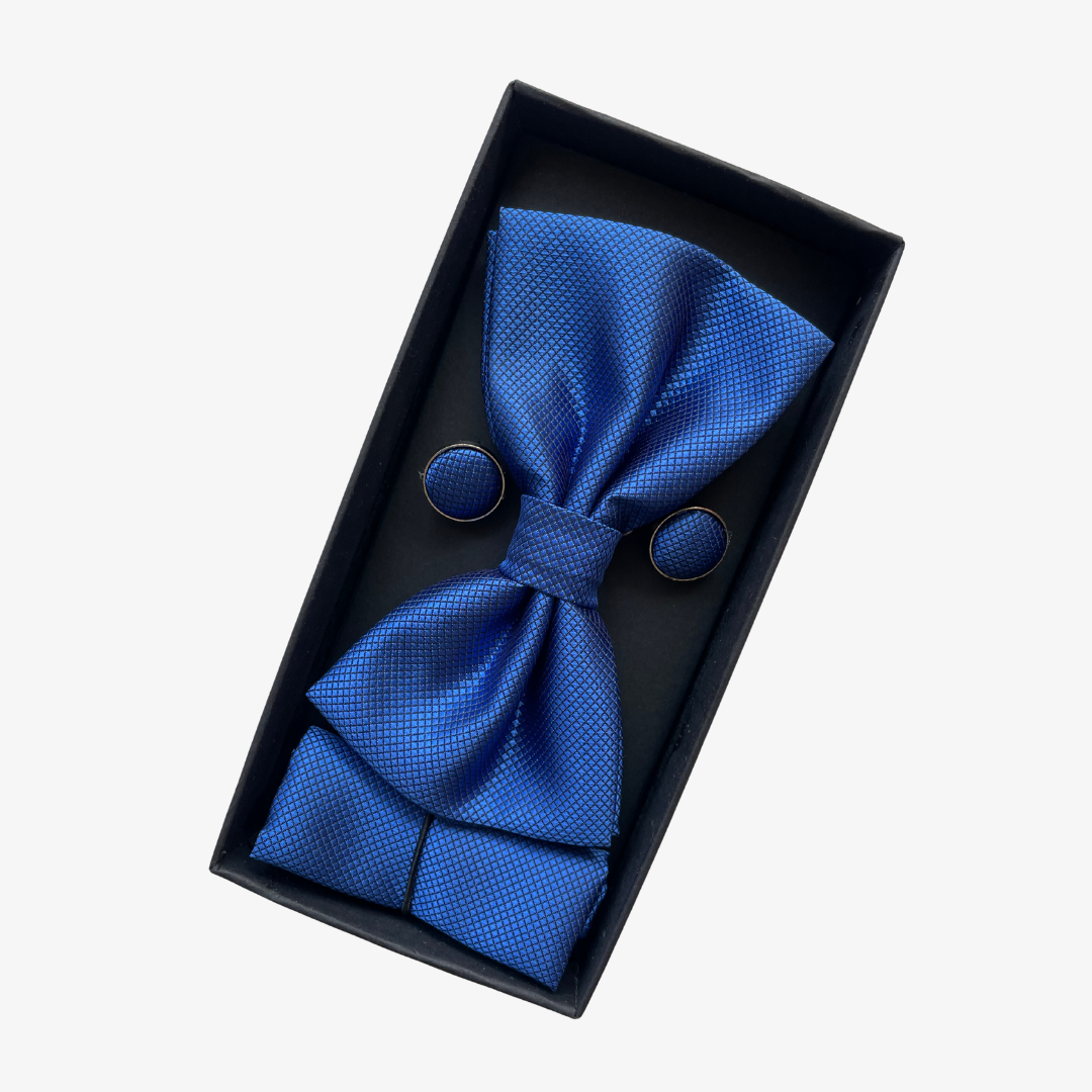 Set Houston: Corbata Michi, Pañuelo y Gemelos | Azulino