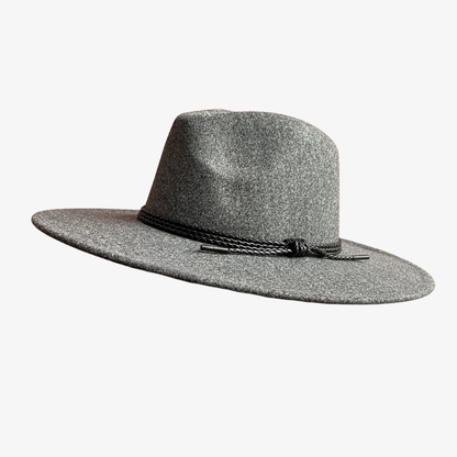 Sombrero Vaquero de Pana Cordon trenzado Gris Unisex - 59cm