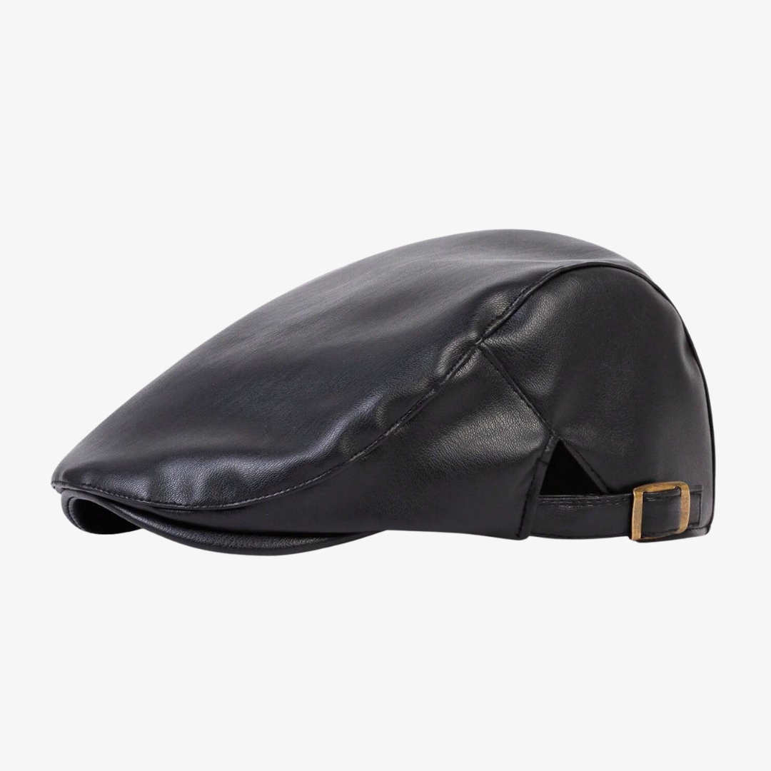 Boina Randy Cuero PU con correas | Negro