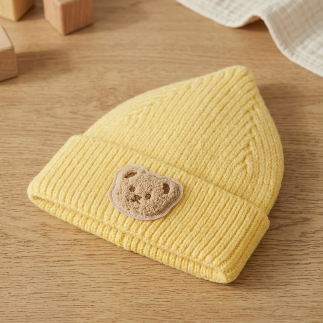 Gorro Beanie Rocky para niños de 5 a 8 años | Amarillo