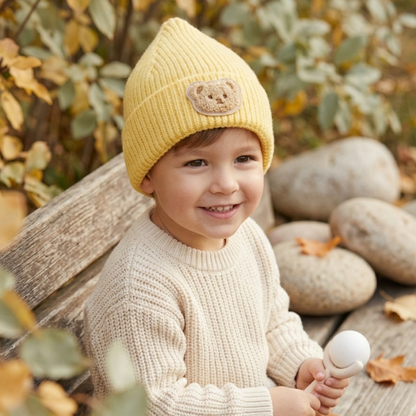 Gorro Beanie Rocky para niños de 5 a 8 años | Amarillo