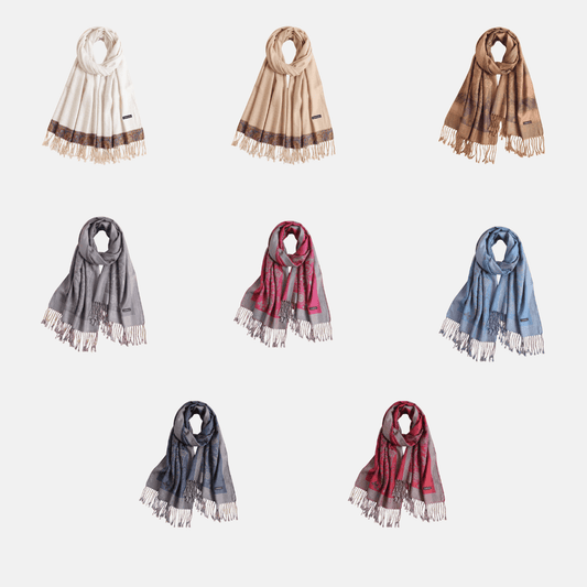 Pashmina Bufanda hilo Emma con borlas