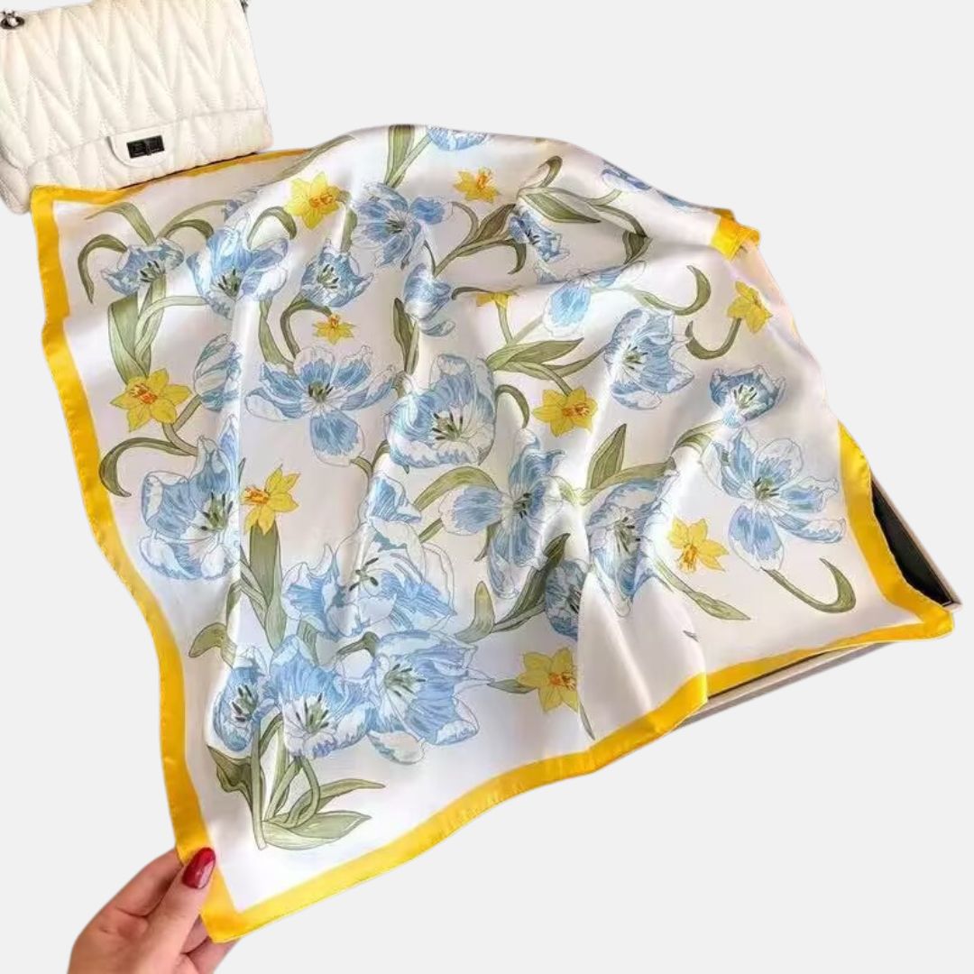 Pañoleta Bandana Pañuelo Orquídea de 70x70 cm