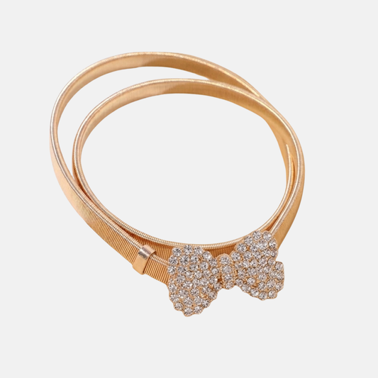 Correa Lira Elástica cinturón para Mujer | Dorado