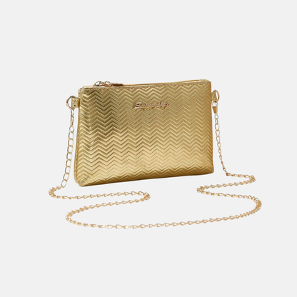 Bolso de mano Clutch Dorado Sunny City