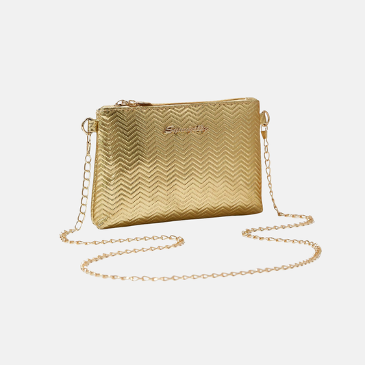 Bolso de mano Clutch Dorado Sunny City