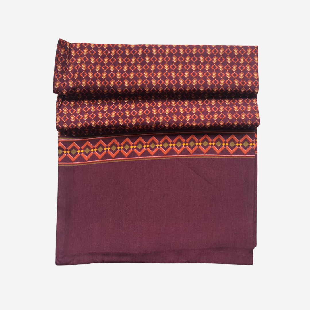 Bufanda Doble Capa Aldo Guinda Suave con diseño geometrico