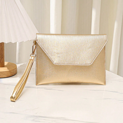 Bolso de mano Clutch Dorado Lumiere