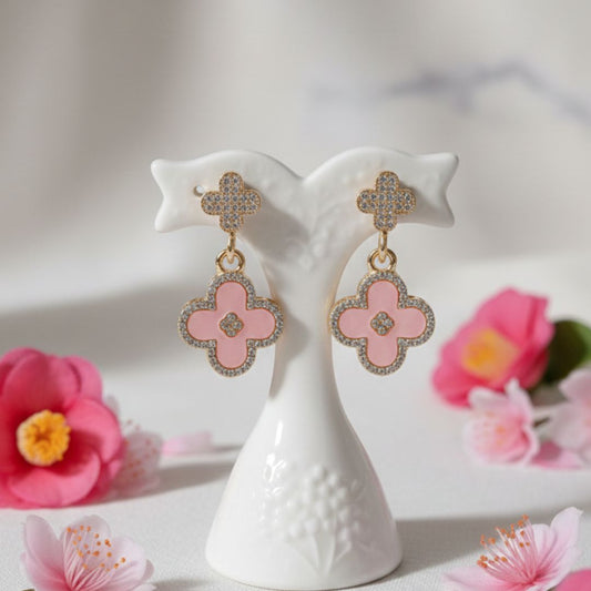 Aretes a presión dorados Roselle