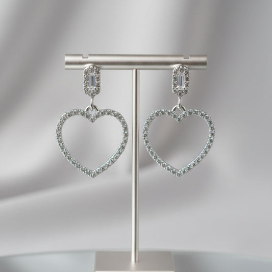 Aretes a presión en forma de corazón Elin