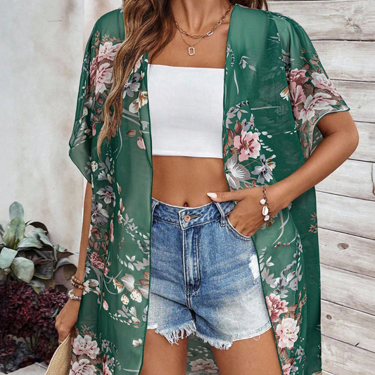 Kimono Floralis Cardigan con estampado floral