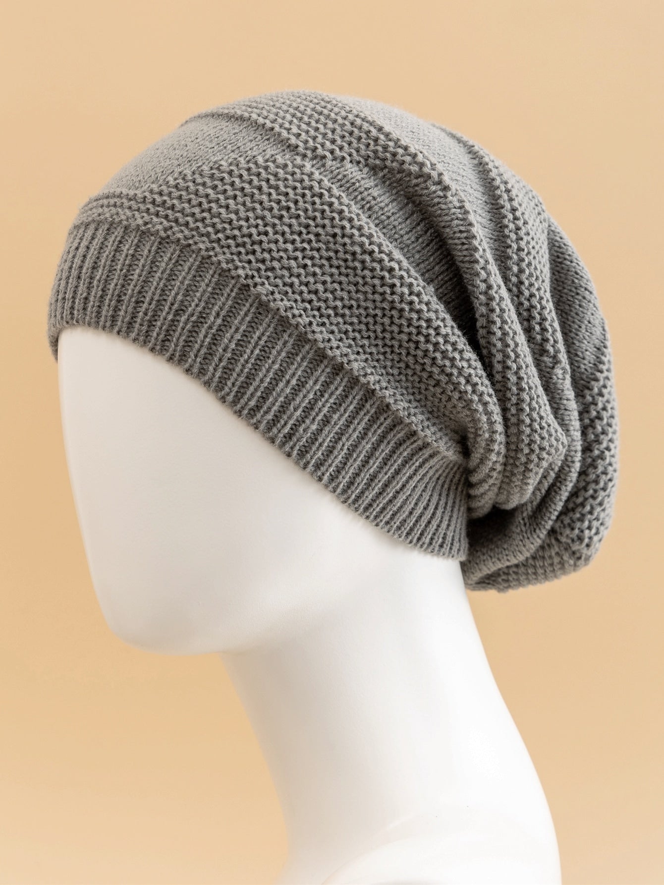 Beanie Elías Gorro Suelto y Holgado | Gris Claro