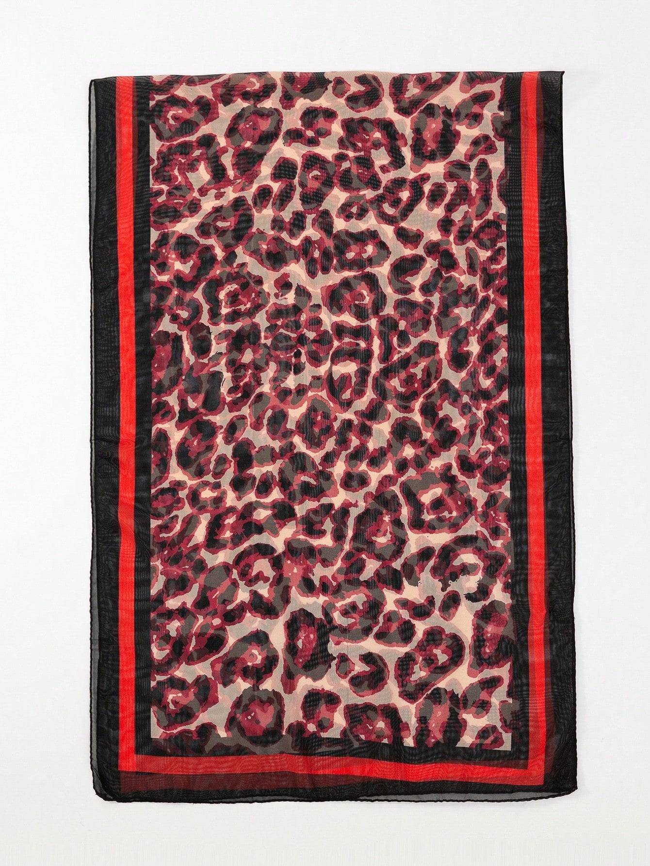 Pashmina Fiora de Gasa diseño Animal Print | Rojo
