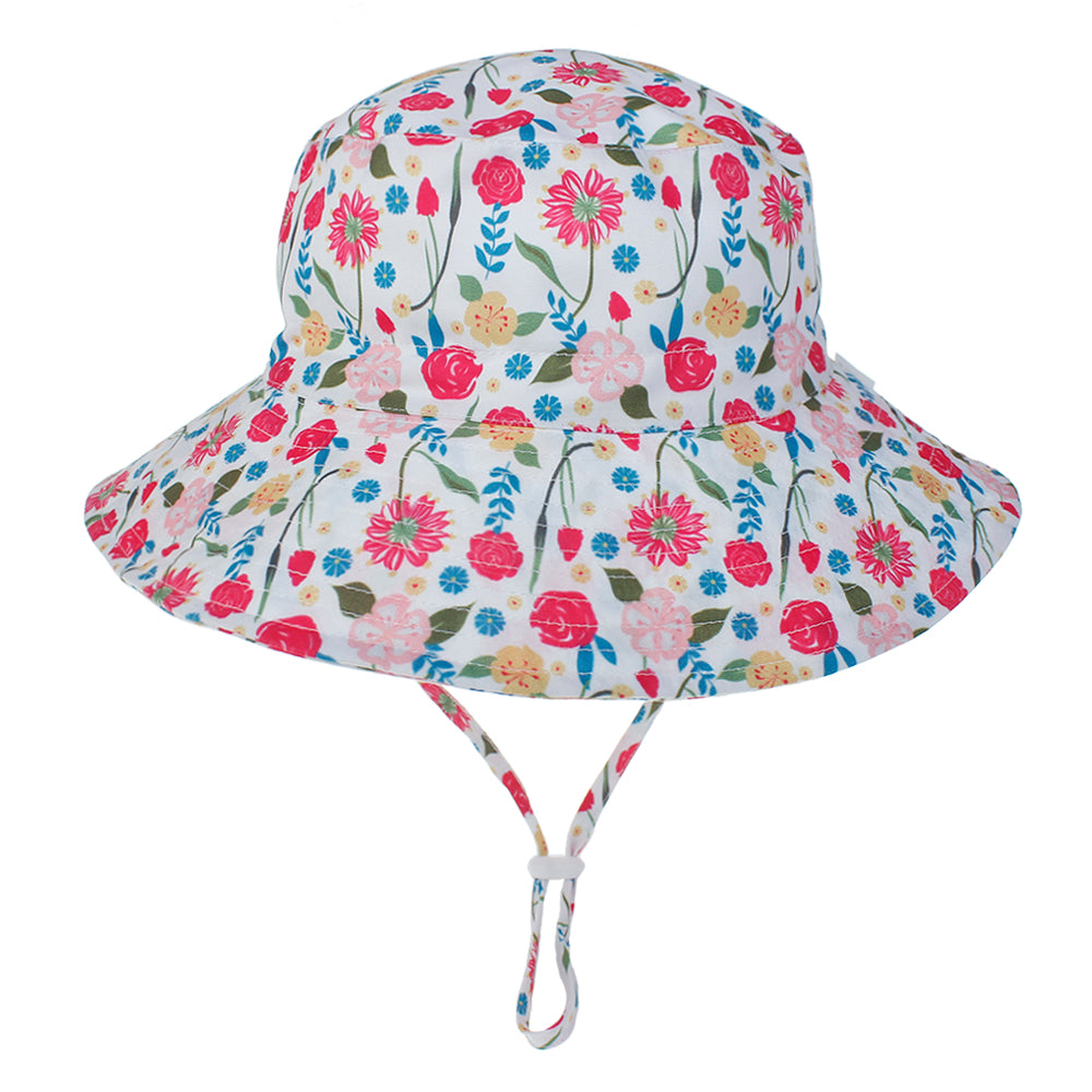 Bucket hat FlowerRose 52cm: Gorro para niña de 2 a 5 años