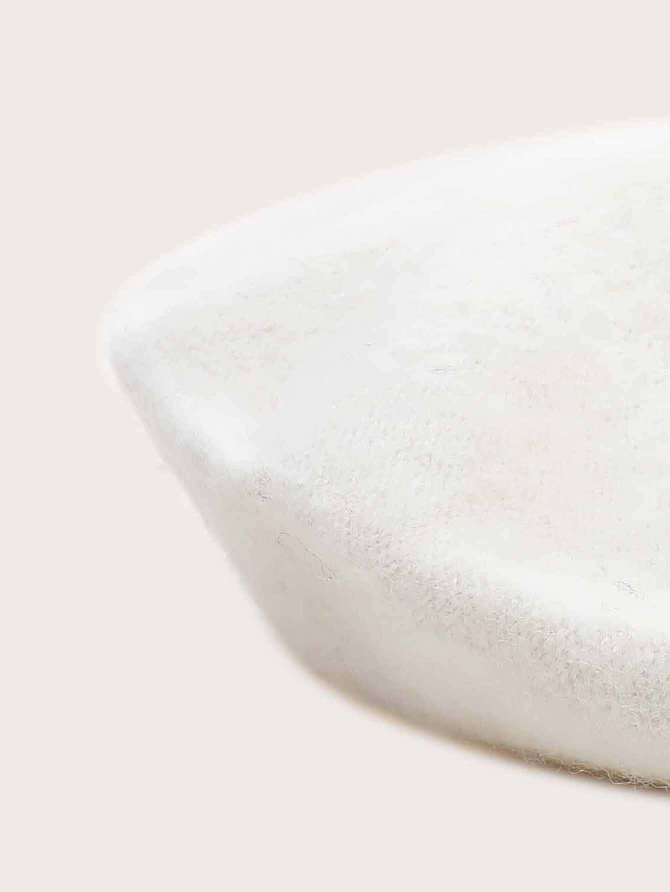 Boina Francesa de Lana para Mujer | Blanco