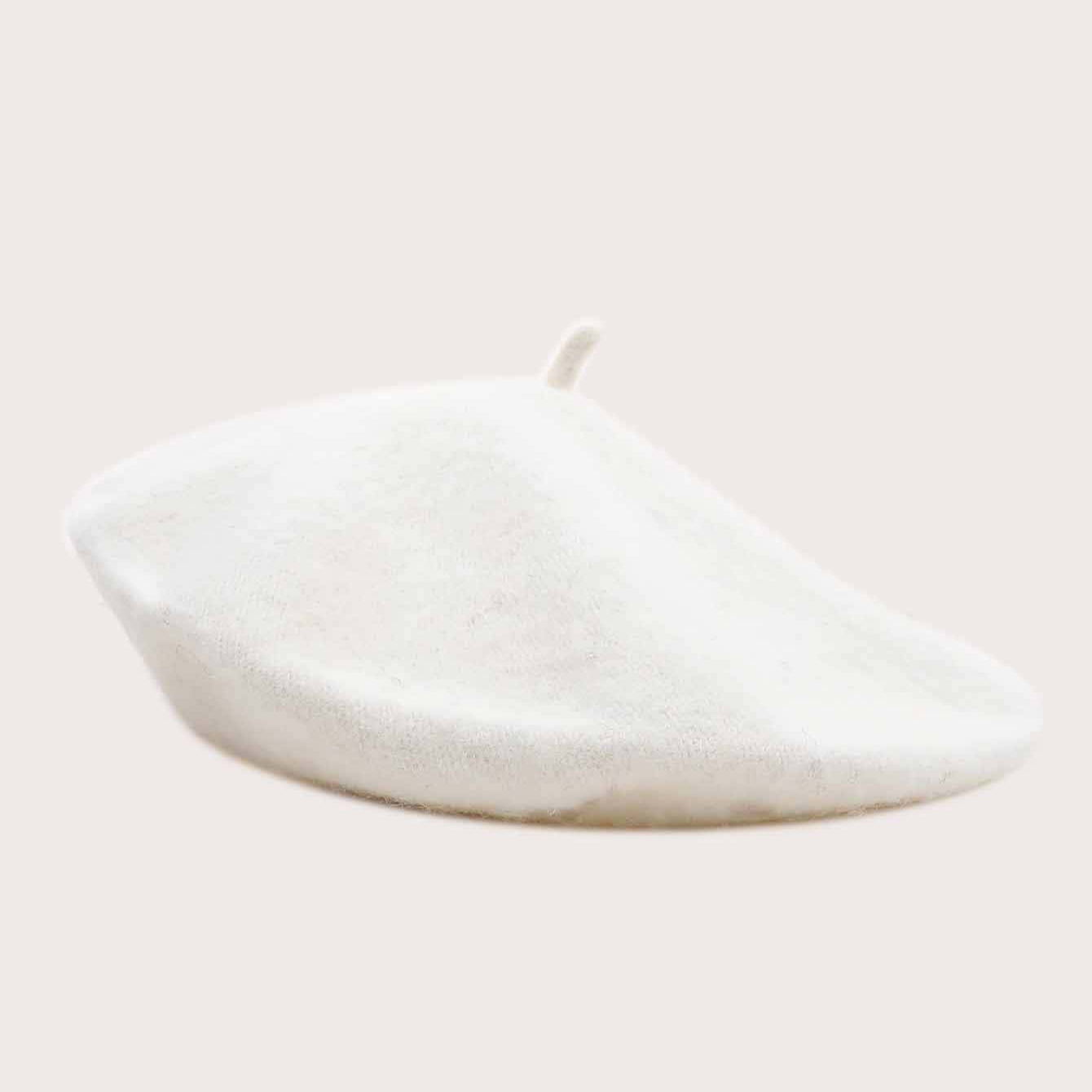 Boina Francesa de Lana para Mujer | Blanco