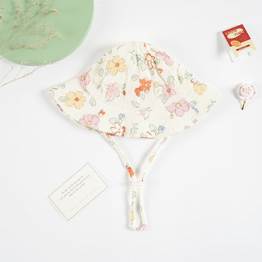 Sombrero Ala Ancha Fresita 48cm: Para niñas de 6 a 12 meses