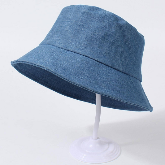 Bucket Hat Drill Jean Gorro Giligan Unisex adultos - Celeste