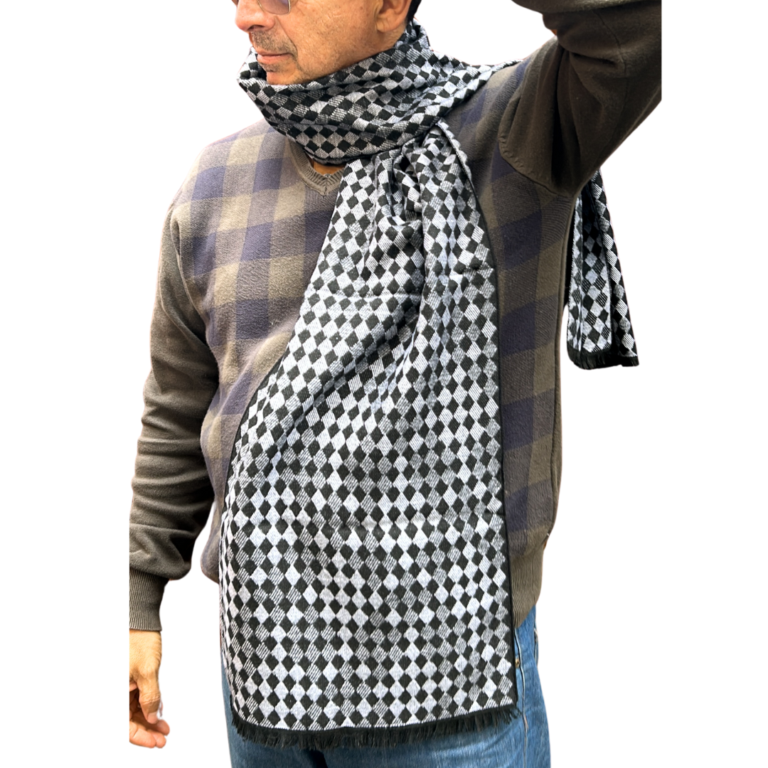 Bufanda Chalina Homero para hombre con diseño geometrico