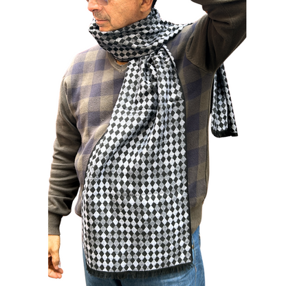 Bufanda Chalina Homero para hombre con diseño geometrico