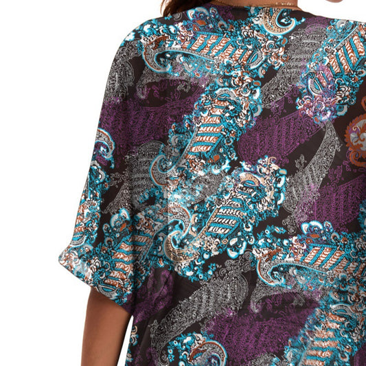 Kimono Gypsy Estampado Paisley Multicolor - Talla M