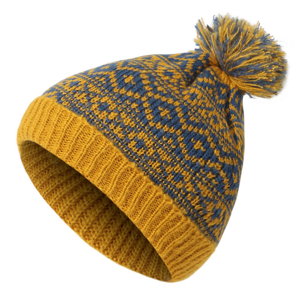 Beanie Bawei de Lana con Pompon