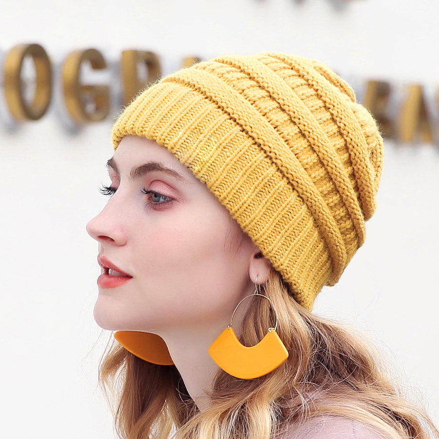 Beanie Mara de lana para mujer - Amarillo