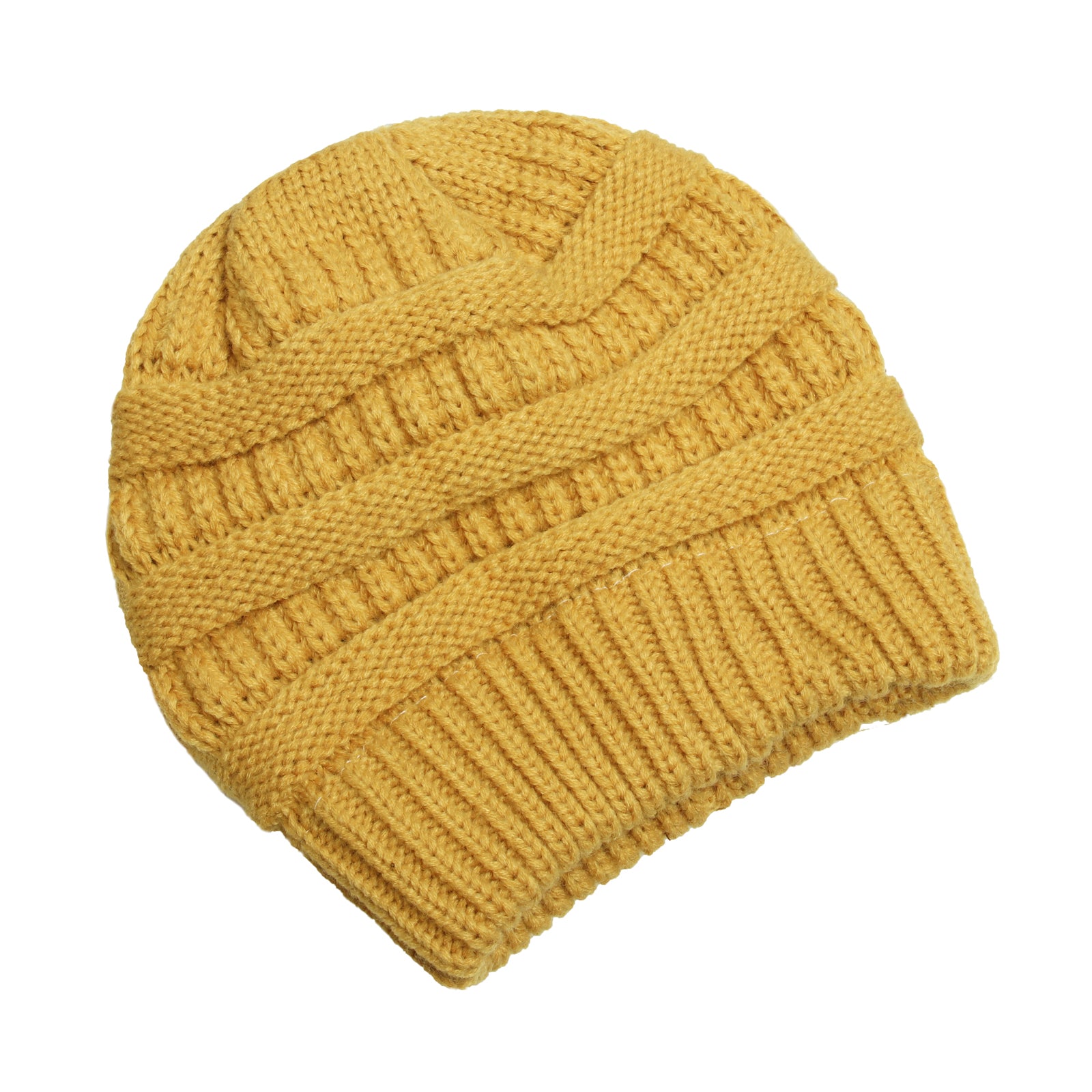 Beanie Mara de lana para mujer - Amarillo