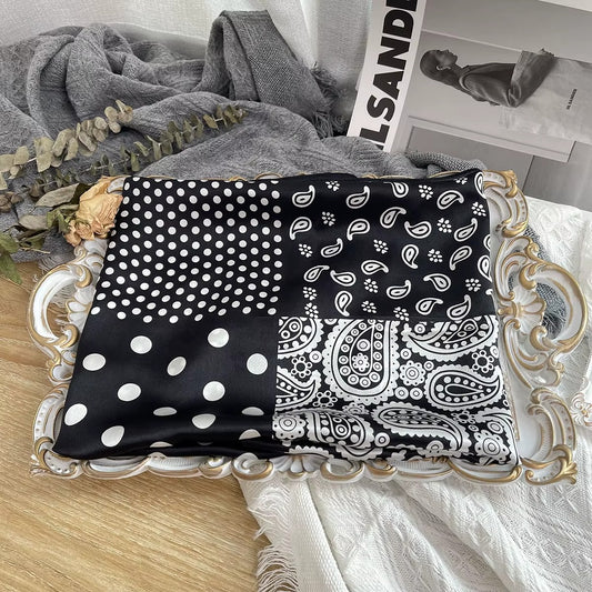 Pañoleta Bandana Pañuelo Marquise de 70x70cm | Negro