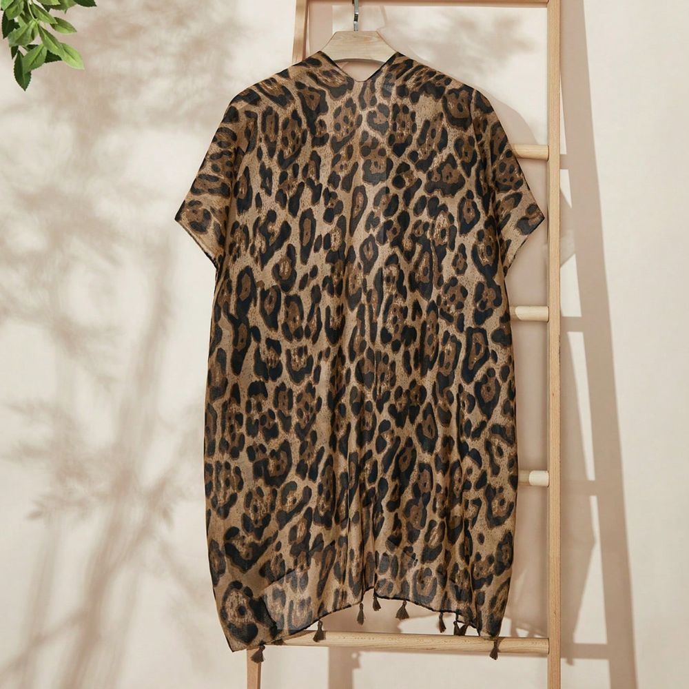 Kimono Largo de Mujer Candance Talla L - Animal Print