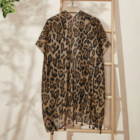 Kimono Candance Largo de Mujer Talla L - Animal Print