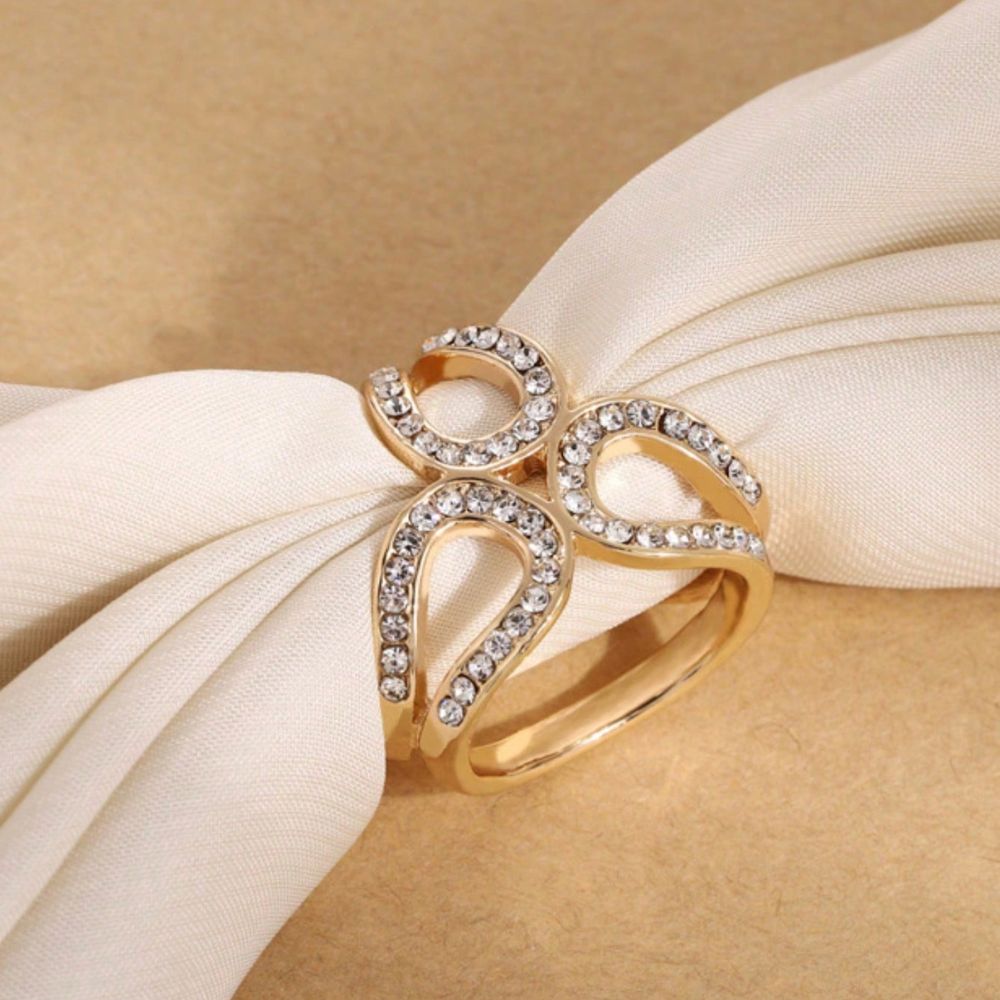 Pieza de Hebilla para Pañoletas con Triple Anillo – Dorado
