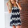 Vestido De Playa Kimp Negro con Rayas Zig Zag - Talla M