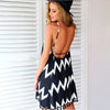 Vestido De Playa Kimp Negro con Rayas Zig Zag - Talla M