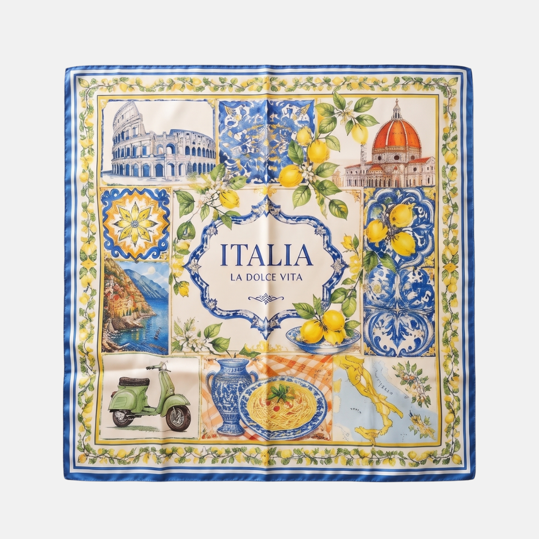 Pañoleta Bandana Pañuelo Limone de 50x50 cm