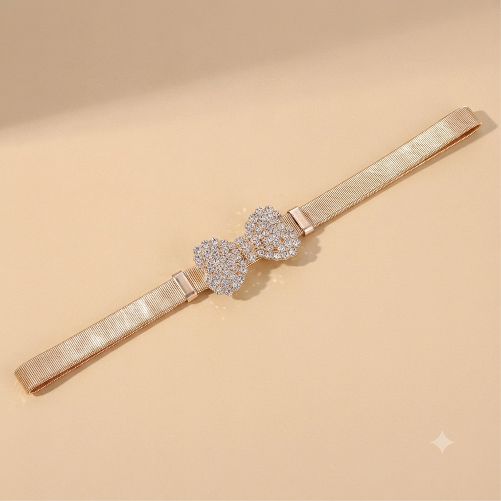 Correa Lira Elástica cinturón para Mujer | Dorado