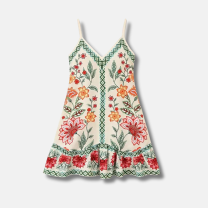 Vestido Liv Floreado en Tonos Cálidos – Talla M